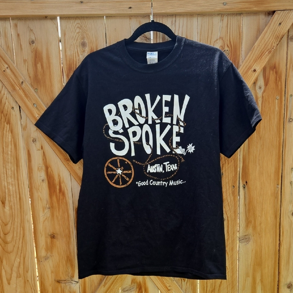 Austin Texas, Western Broken Spoke Dance Hall, Woman's Black 100% cotton T-Shirt